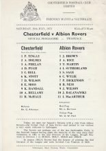 Chesterfield v Albion Rovers 29-Jul-1972