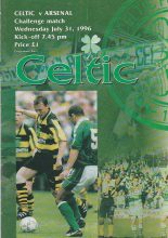 Glasgow Celtic v Arsenal 31-Jul-1996