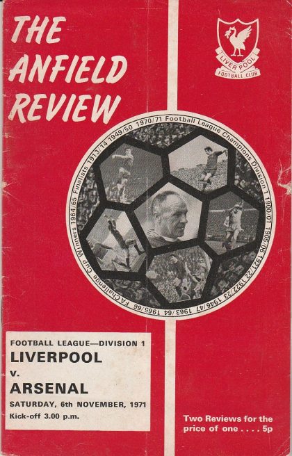 Liverpool v Arsenal 06-Nov-1971