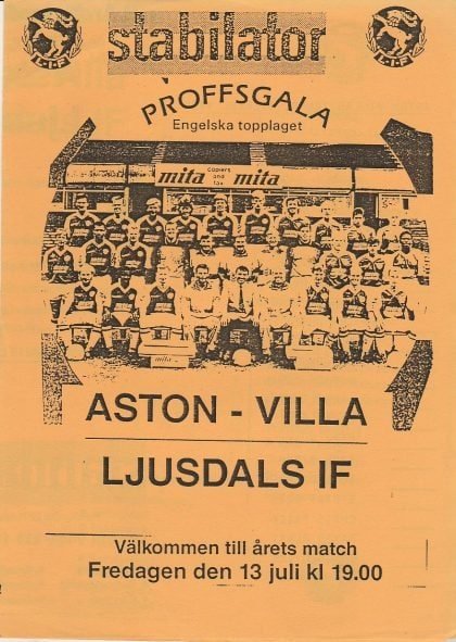 Ljusdals IF v Aston Villa  13-Jul-1990