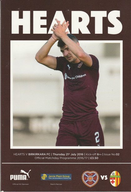 Heart of Midlothian v Birkirkara  21-Jul-2016