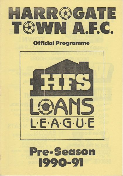 Harrogate Town v Blackpool 03-Aug-1990