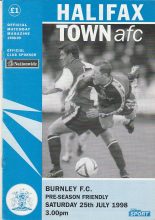 Halifax Town v Burnley  25-Jul-1998