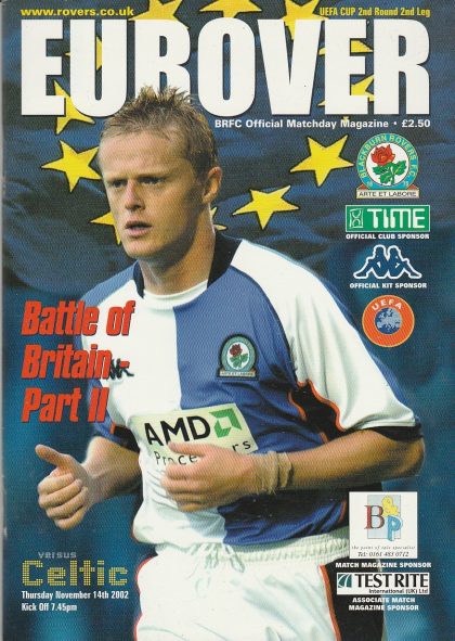 Blackburn Rovers v Glasgow Celtic 14-Nov-2002