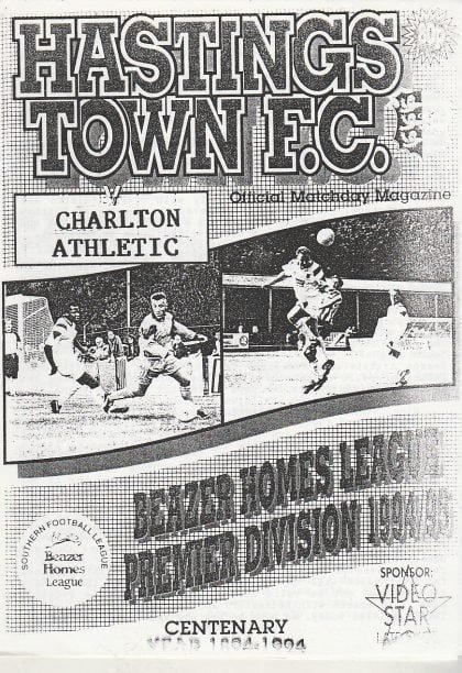 Hastings Town v Charlton Athletic  29-Jul-1995