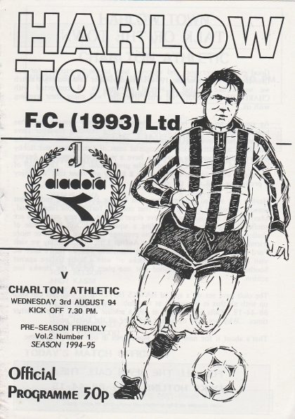 Harlow Town v Charlton Athletic  03-Aug-1994