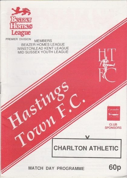 Hastings Town v Charlton Athletic  08-Aug-1992