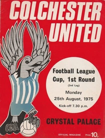 Colchester United v Crystal Palace 25-Aug-1975