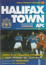 Halifax Town v Dagenham & Redbridge  30-Nov-2002
