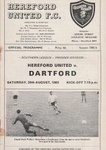 Hereford United v Dartford 28-Aug-1965