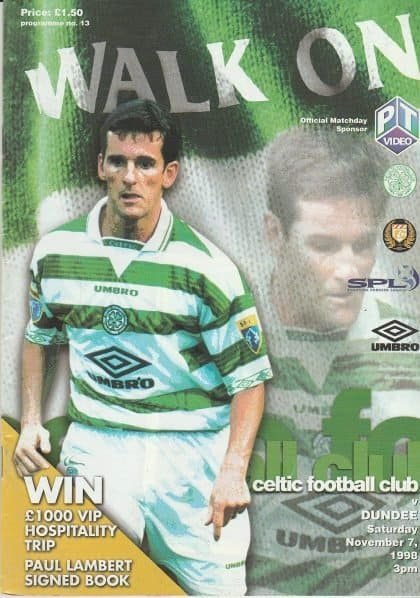 Glasgow Celtic v Dundee 07-Nov-1998