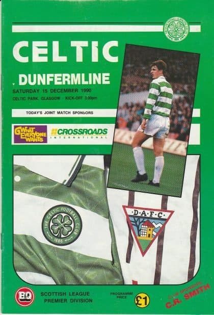 Glasgow Celtic v Dunfermline Athletic  15-Dec-1990
