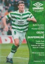 Glasgow Celtic v Dunfermline Athletic 25-Feb-1998