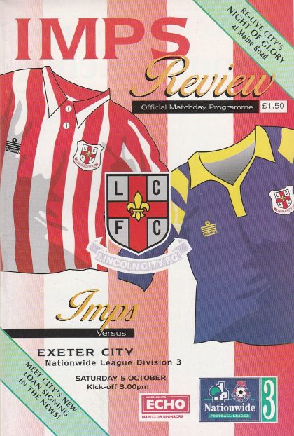 Lincoln City v Exeter City 05-Oct-1996