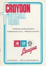 Croydon v Farnborough Town 31-Oct-1987