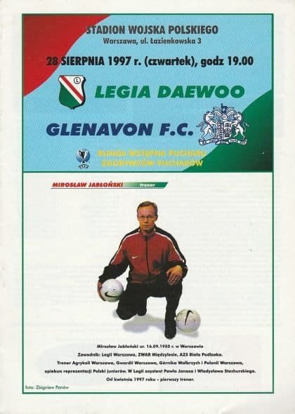 Legia Daewoo (Warsaw) v Glenavon   28-Aug-1997