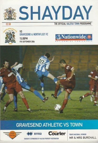 Halifax Town v Gravesend & Northfleet 09-Sep-2006