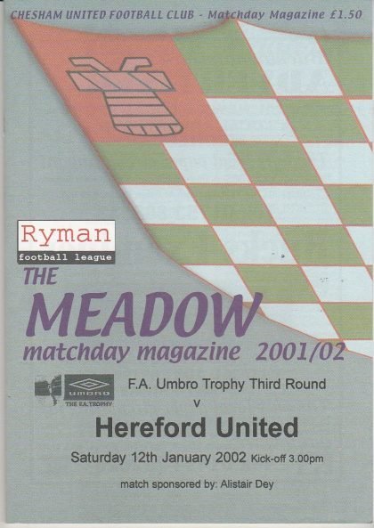 Chesham United v Hereford United  12-Jan-2002
