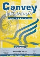 Canvey Island v Hereford United  20-Nov-2004