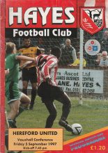Hayes v Hereford United  15-Sep-1997