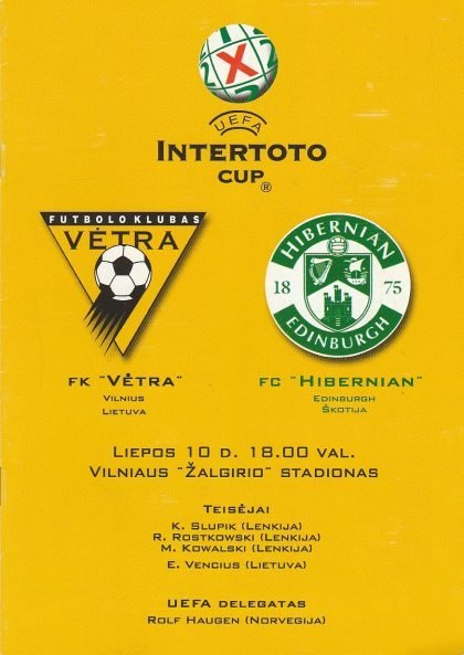FK Vetra Vilnius v Hibernian  11-Jul-2004