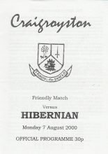 Craigroyston v Hibernian 07-Aug-2000