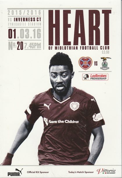 Heart of Midlothian v Inverness Caledonian Thistle 01-Mar-2016