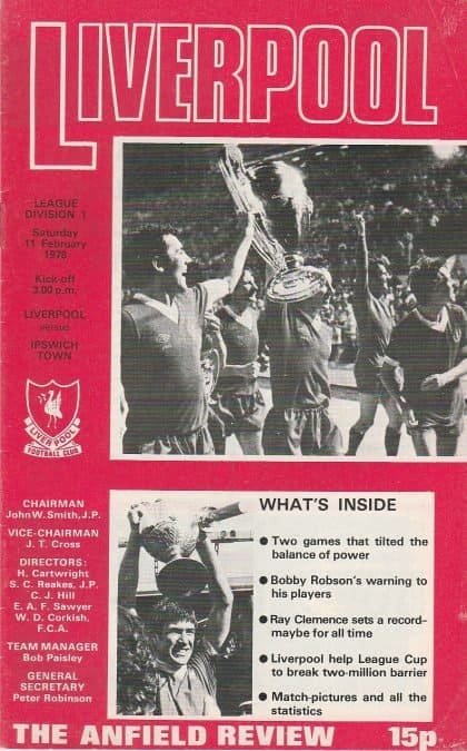 Liverpool v Ipswich Town   11-Feb-1978
