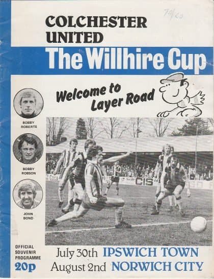 Colchester United v Norwich City 02-Aug-1979