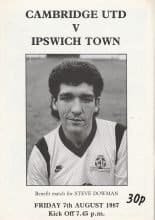 Cambridge United v Ipswich Town 07-Aug-1987