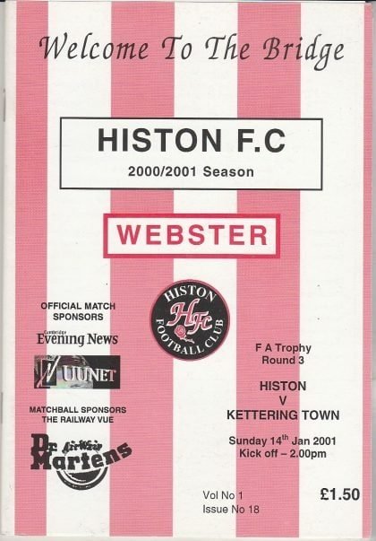 Histon v Kettering Town  14-Jan-2001