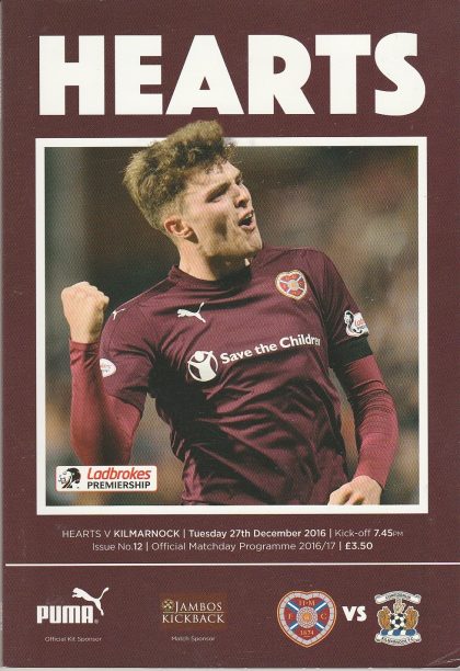 Heart of Midlothian v Kilmarnock 27-Dec-2016
