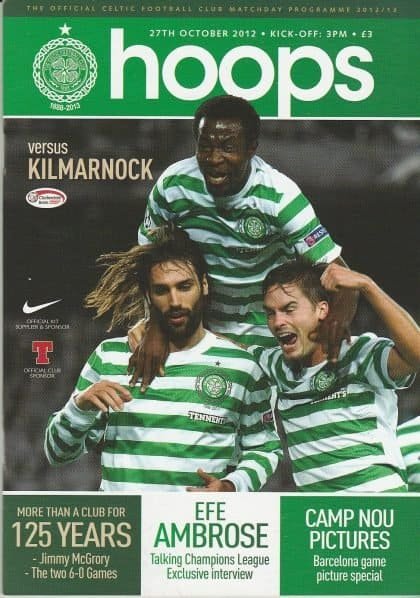 Glasgow Celtic v Kilmarnock  27-Oct-2012