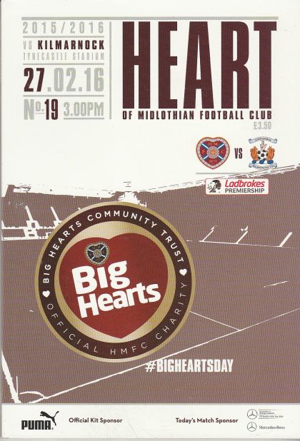 Heart of Midlothian v Kilmarnock 27-Feb-2016