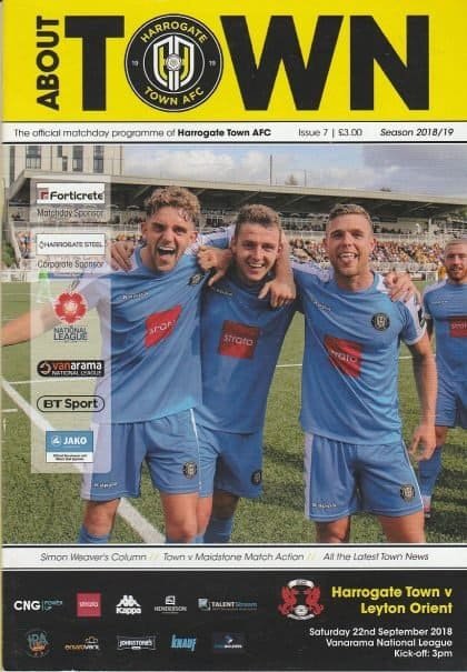 Harrogate Town v Leyton Orient  22-Sep-2018