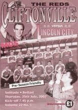 Cliftonville v Lincoln City 25-Jul-2002