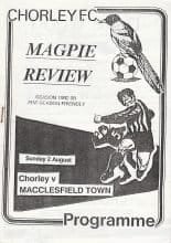 Chorley v Macclesfield Town  02-Aug-1992