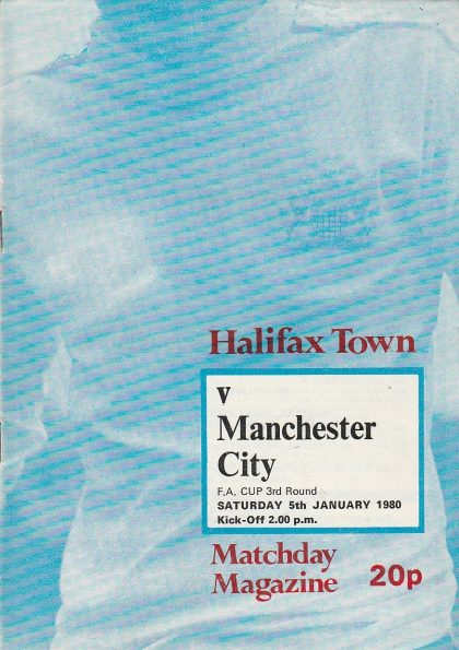 Halifax Town v Manchester City  05-Jan-1980