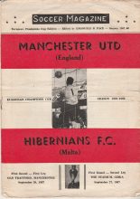 Hibernians (Malta) v Manchester United  27-Sep-1967