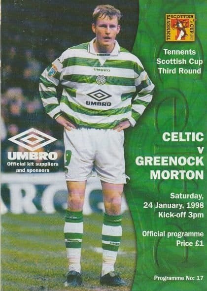 Glasgow Celtic v Greenock Morton 24-Jan-1998