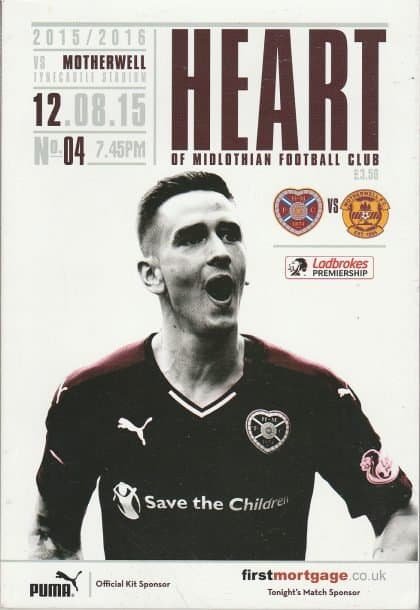 Heart of Midlothian v Motherwell   12-Aug-2015