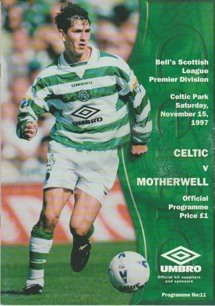 Glasgow Celtic v Motherwell 15-Nov-1997