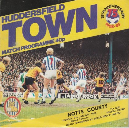 Huddersfield Town v Notts County 31-Jan-1984