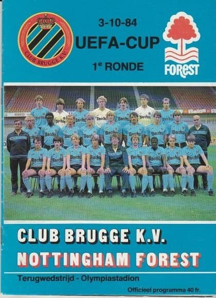 Club Brugge v Nottingham Forest 03-Oct-1984