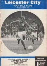 Leicester City v Nottingham Forest   09-Nov-1968