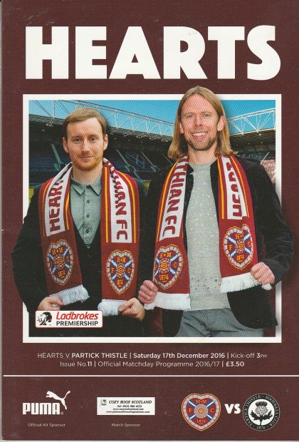 Heart of Midlothian v Partick Thistle  17-Dec-2016