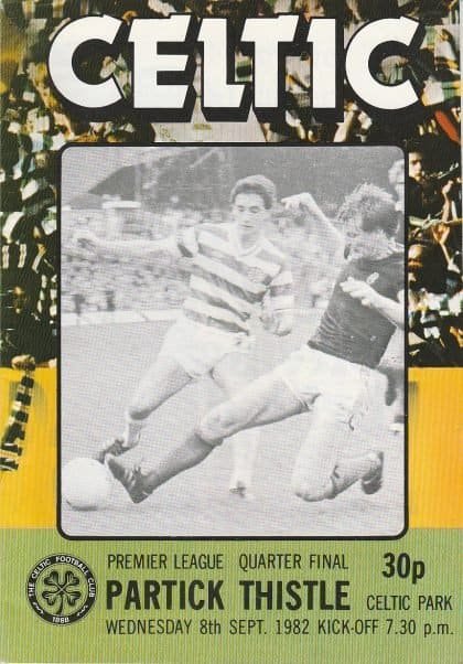 Glasgow Celtic v Partick Thistle 08-Sep-1982