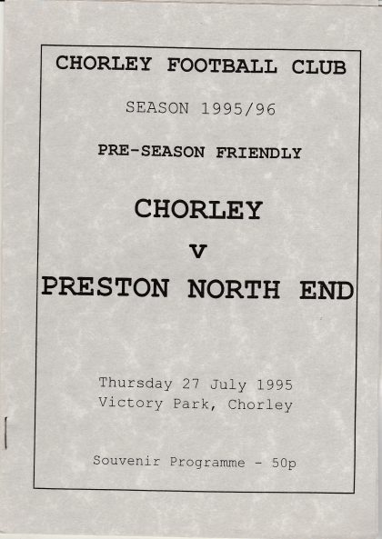 Chorley v Preston North End 27-Jul-1995