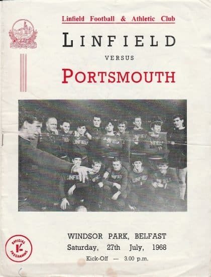 Linfield v Portsmouth 27-Jul-1968