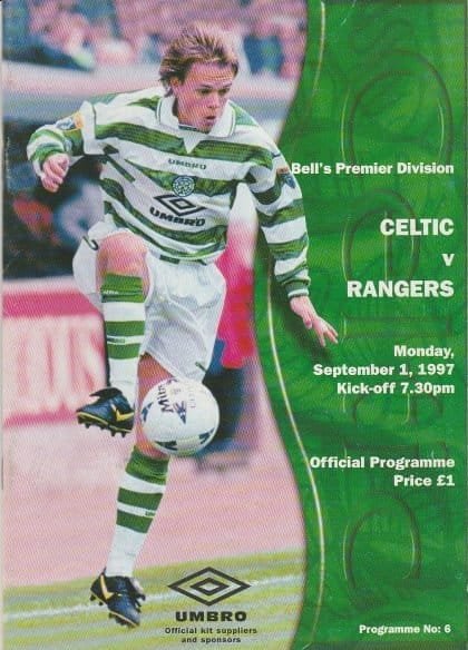 Glasgow Celtic v Glasgow Rangers 01-Sep-1997